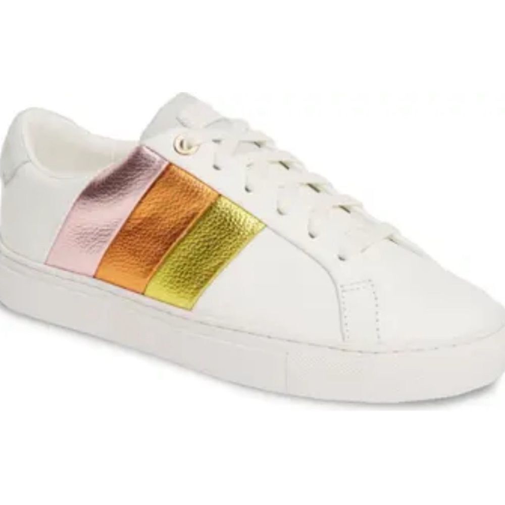 Kurt Geiger London Lane Rainbow Multi/Other Leather Sneakers Size 40 - Picture 3 of 13